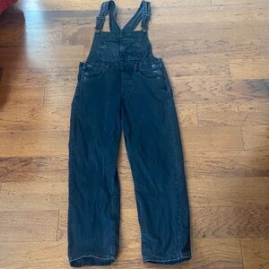 We are free Ziggy mineral black denim overalls-extra small